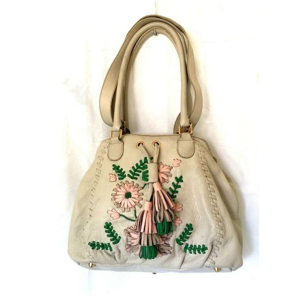 Isabella Fiore Lambskin Leather Shoulder Bag Flora